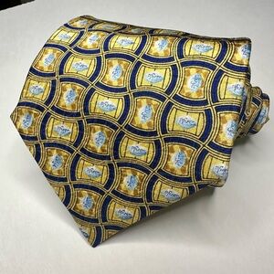 Pfizer Little Blue Pill Geometric Silk Classic Tie